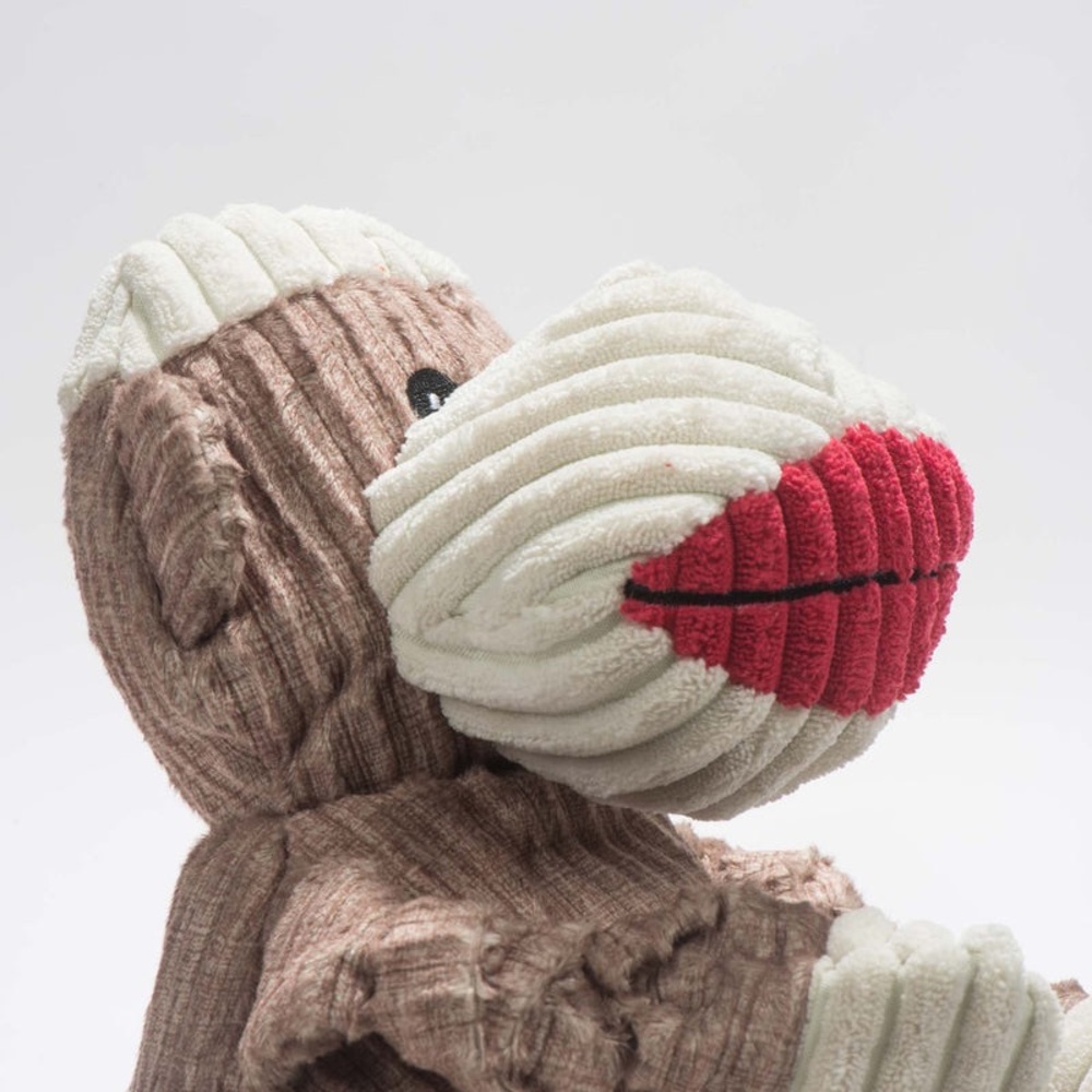 NWT, Huggleyhound Sock Monkey Dog Toy
